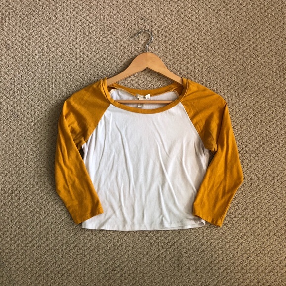 yellow baseball top